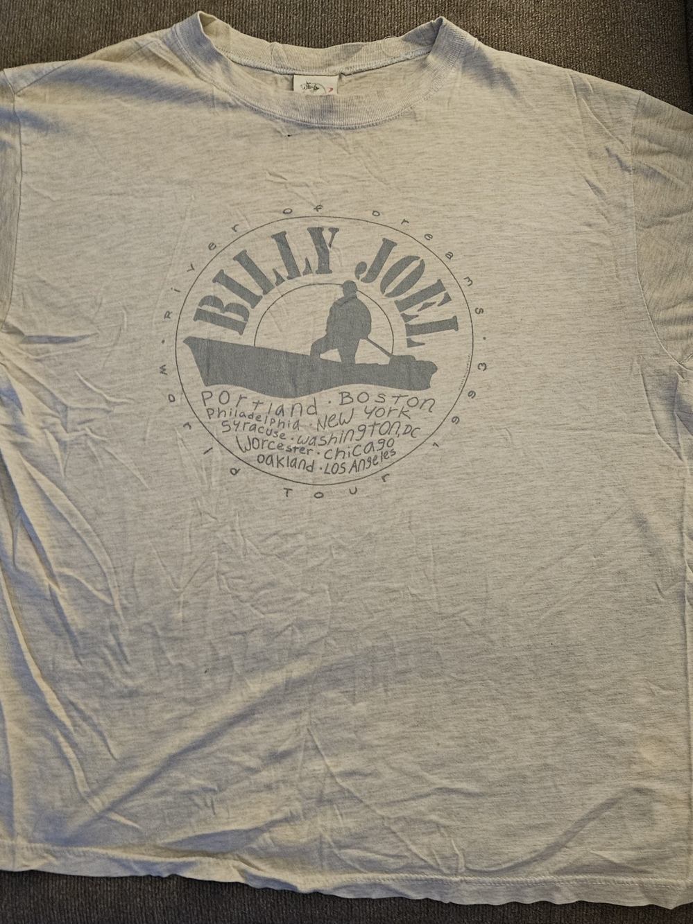 Billy Joel River of Dreams 1993 World Tour Rock Concert Shirt XL Vintage RARE!